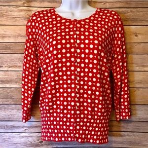 Red & White Polka Dot Sweater
